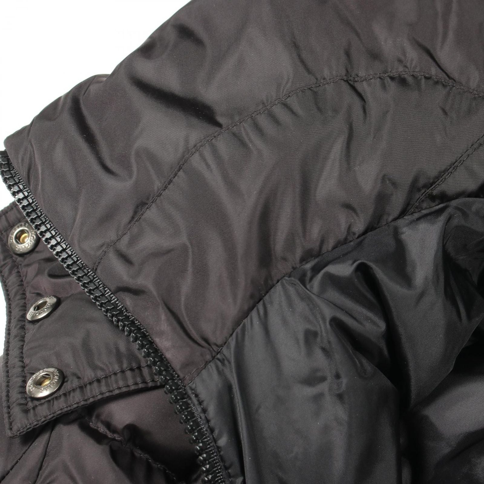 Moncler Montcles Down Jacket Flammette Flamette with Black Nylon Coat — view 8