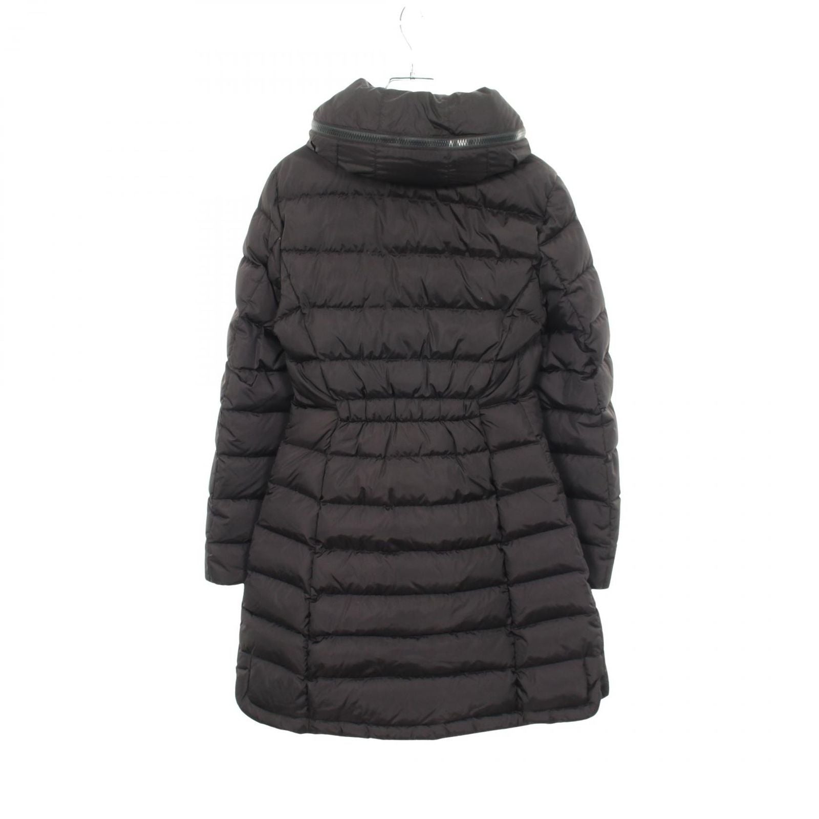 Moncler Montcles Down Jacket Flammette Flamette with Black Nylon Coat — view 2