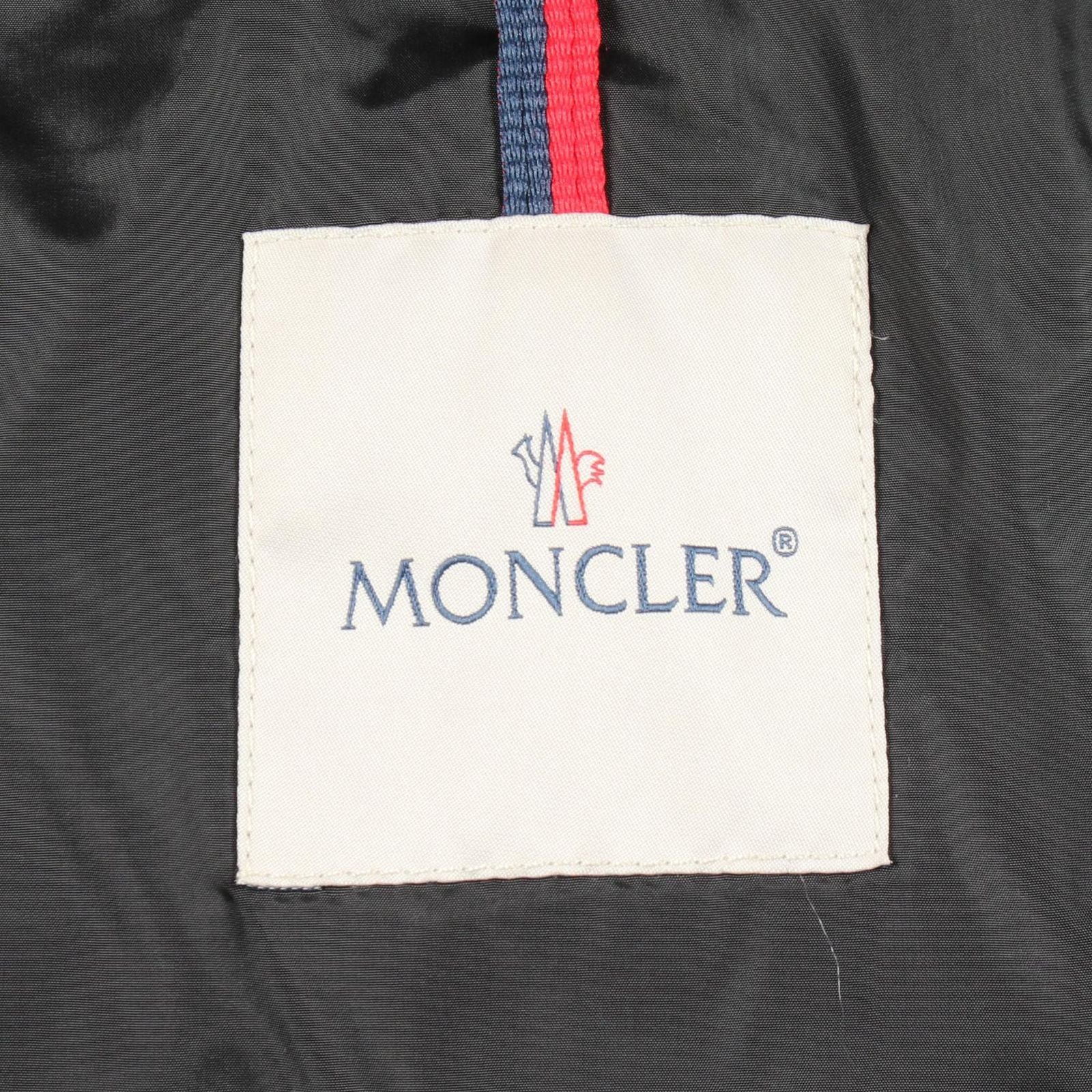 Moncler Montcles Down Jacket Flammette Flamette with Black Nylon Coat — view 3