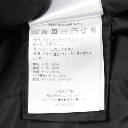 Moncler Montcles Down Jacket Flammette Flamette with Black Nylon Coat — view 4