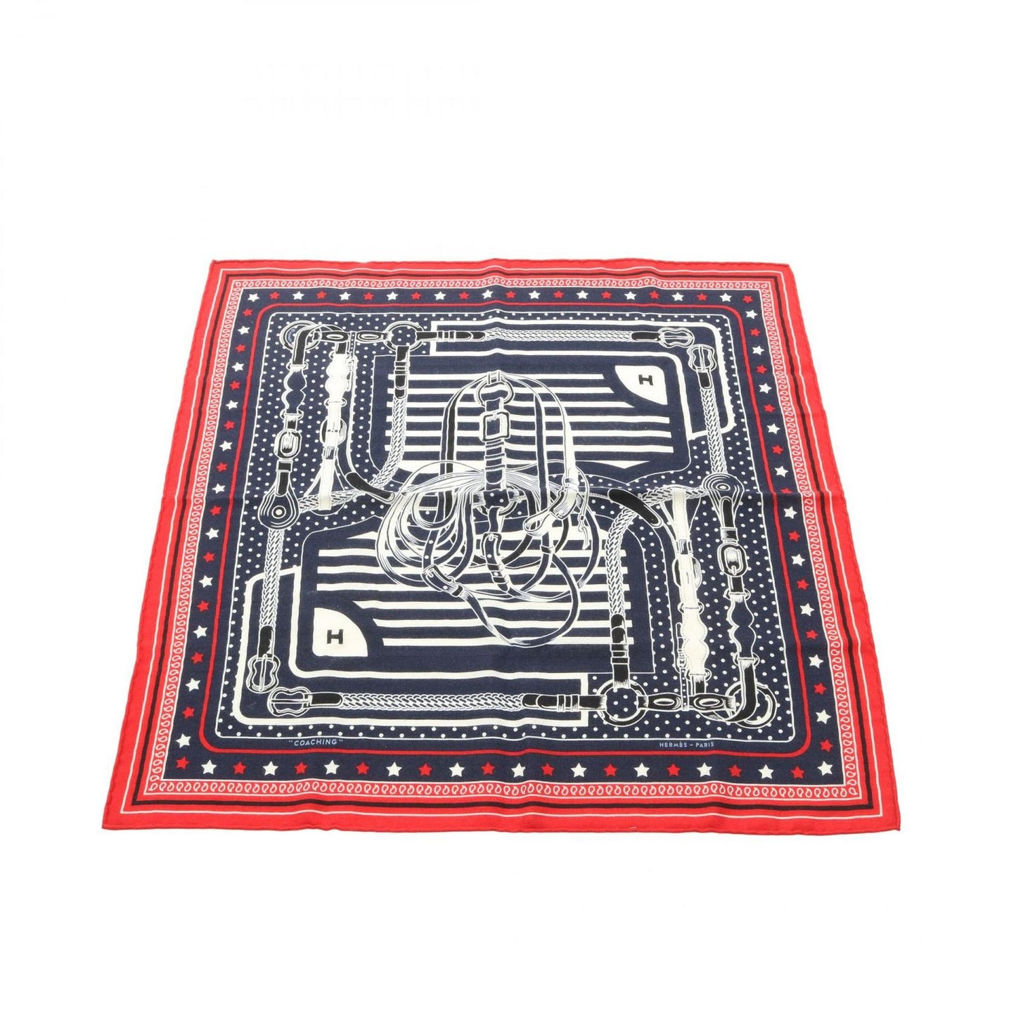 Hermes Scarf Carre 55 Disco Coaching Bandana Silk