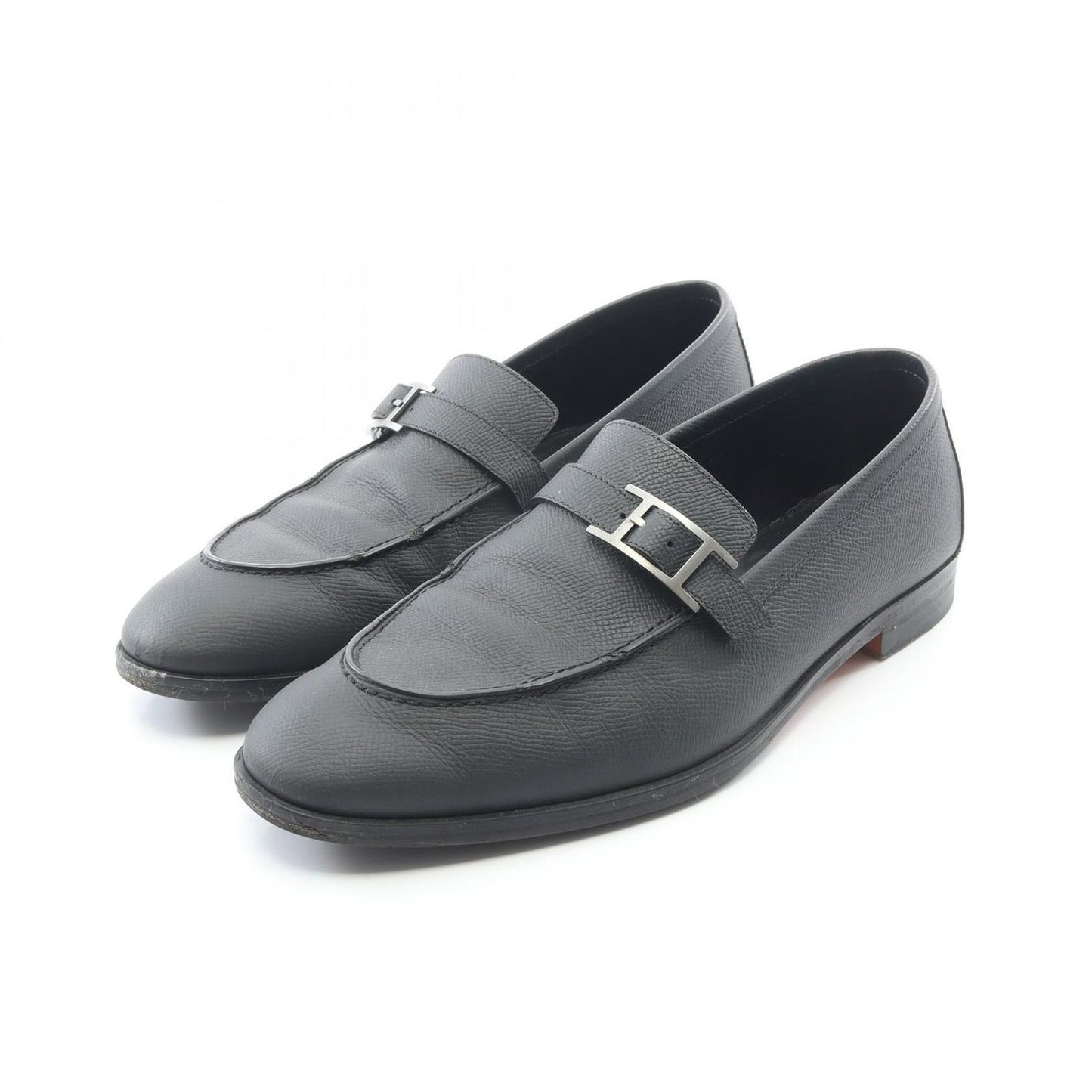 Hermes Moccasins Mont Loafers Black