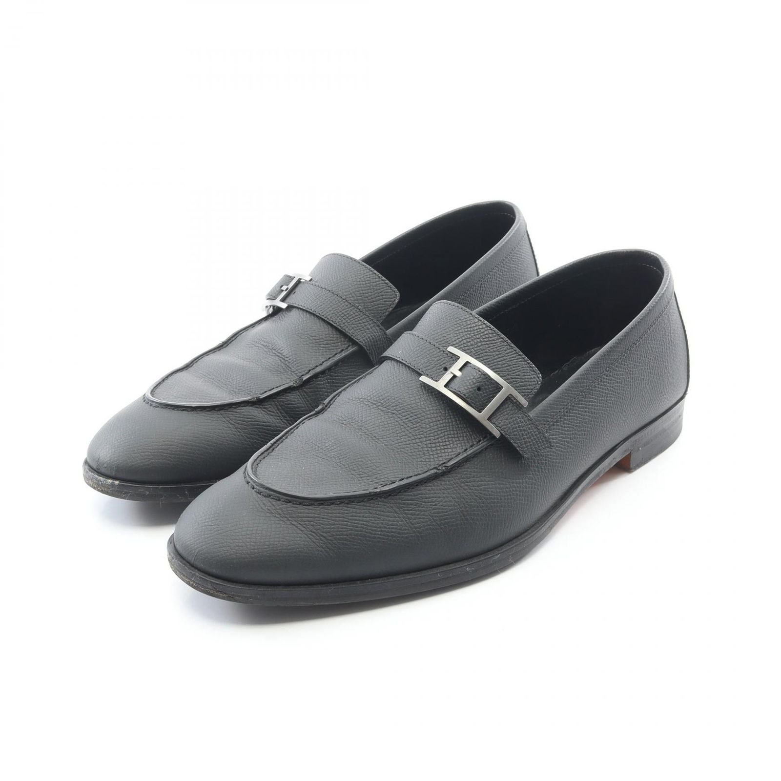 Hermes Moccasins Mont Loafers Black