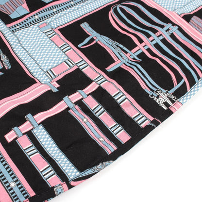 Hermes Dress Lettres Equestres Short Sleeve Multicolor Cotton — view 5