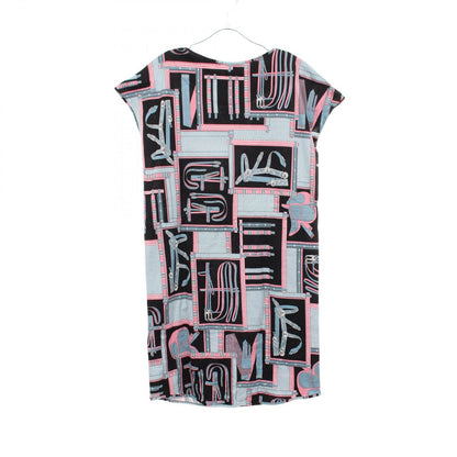 Hermes Dress Lettres Equestres Short Sleeve Multicolor Cotton — view 2