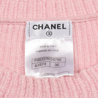 Chanel Knit CC Logo Button 13c Cashmere Sweater — view 3