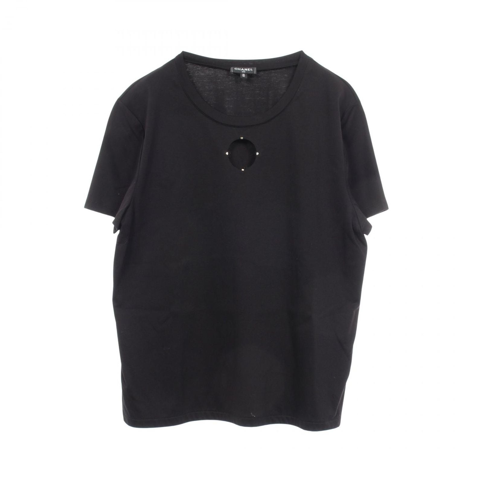 Chanel Short Sleeve T-Shirt Kuru Neck Cotton