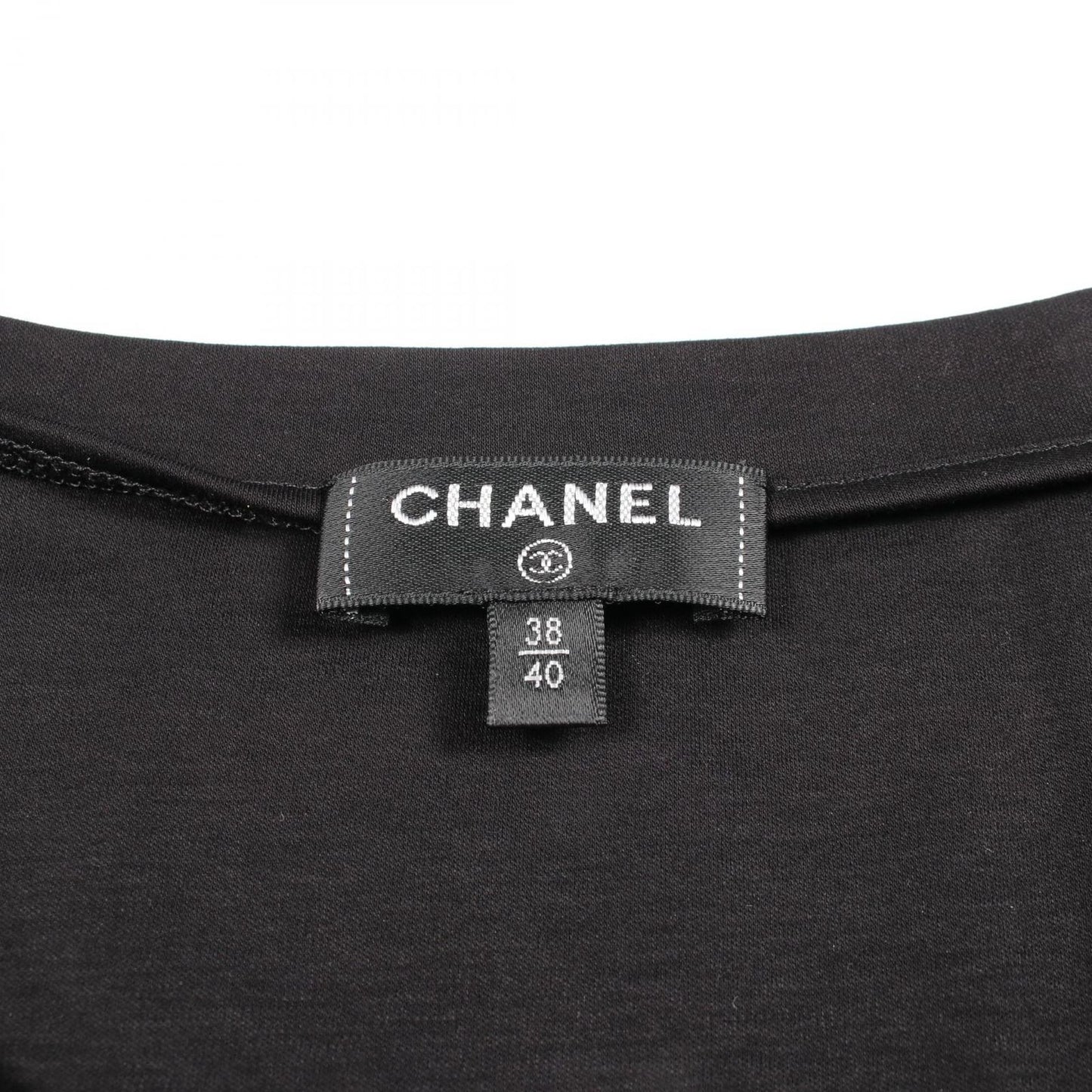 Chanel Short Sleeve T-Shirt Kuru Neck Cotton — view 3