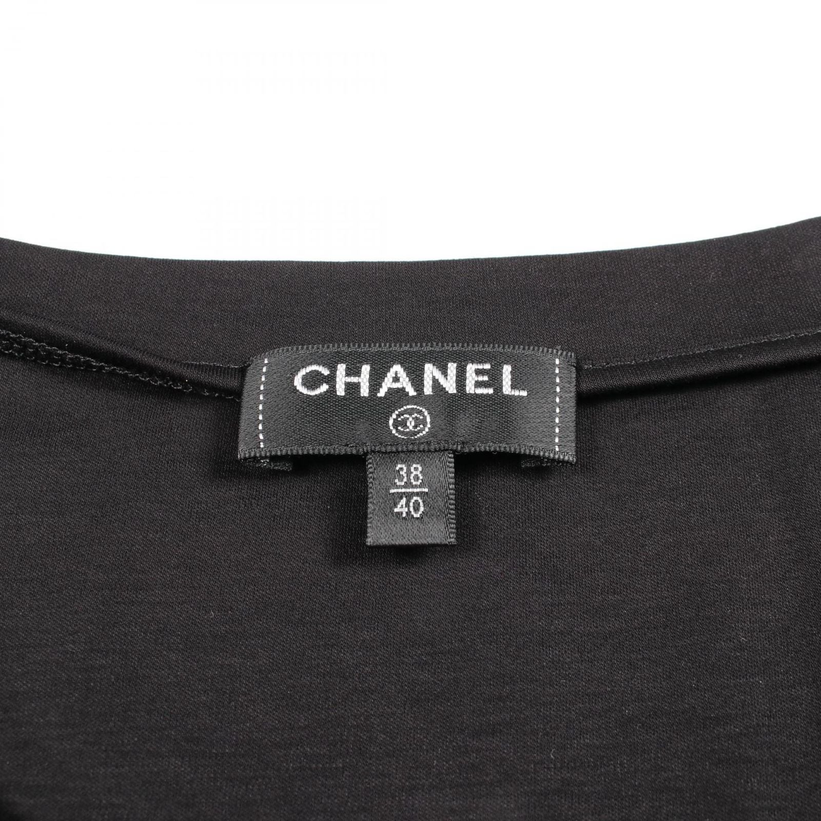 Chanel Short Sleeve T-Shirt Kuru Neck Cotton — view 3