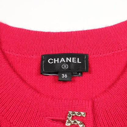 Chanel digan Iconbutton Cropped Cashmere T-Shirt — view 3
