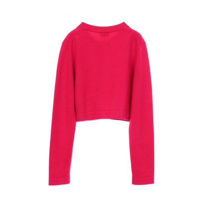 Chanel digan Iconbutton Cropped Cashmere T-Shirt — view 2