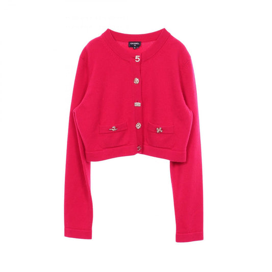 Chanel digan Iconbutton Cropped Cashmere T-Shirt