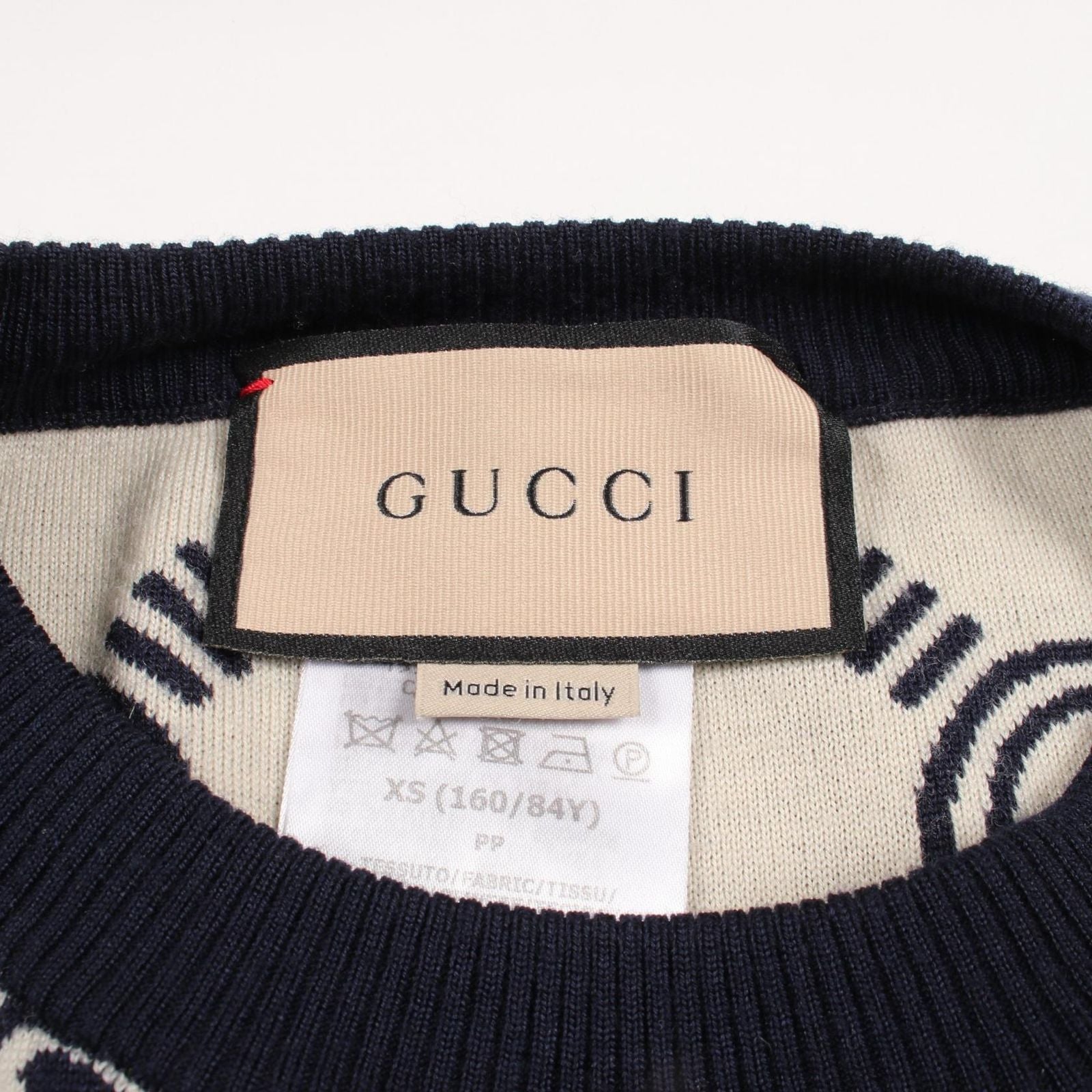Gucci Knit GG Jacquard Short Sleeve Sweater — view 3
