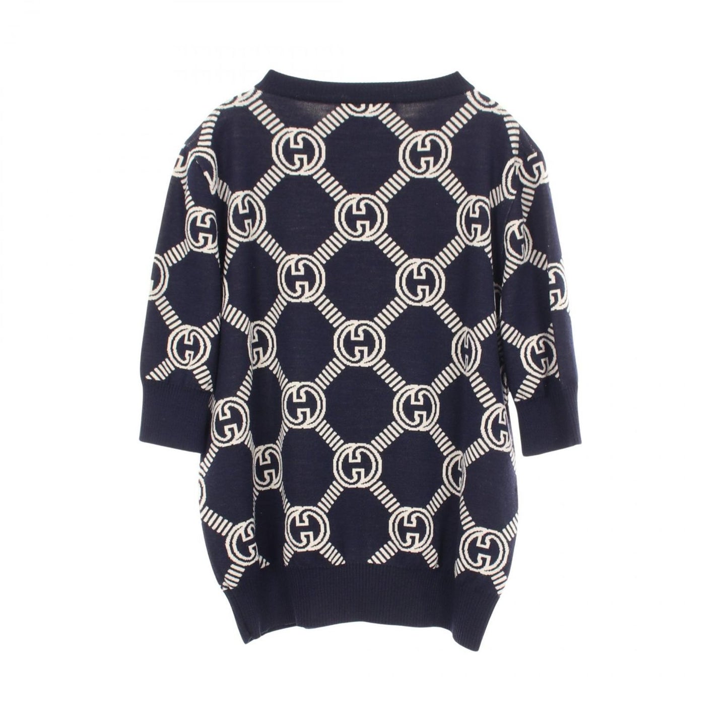 Gucci Knit GG Jacquard Short Sleeve Sweater — view 2