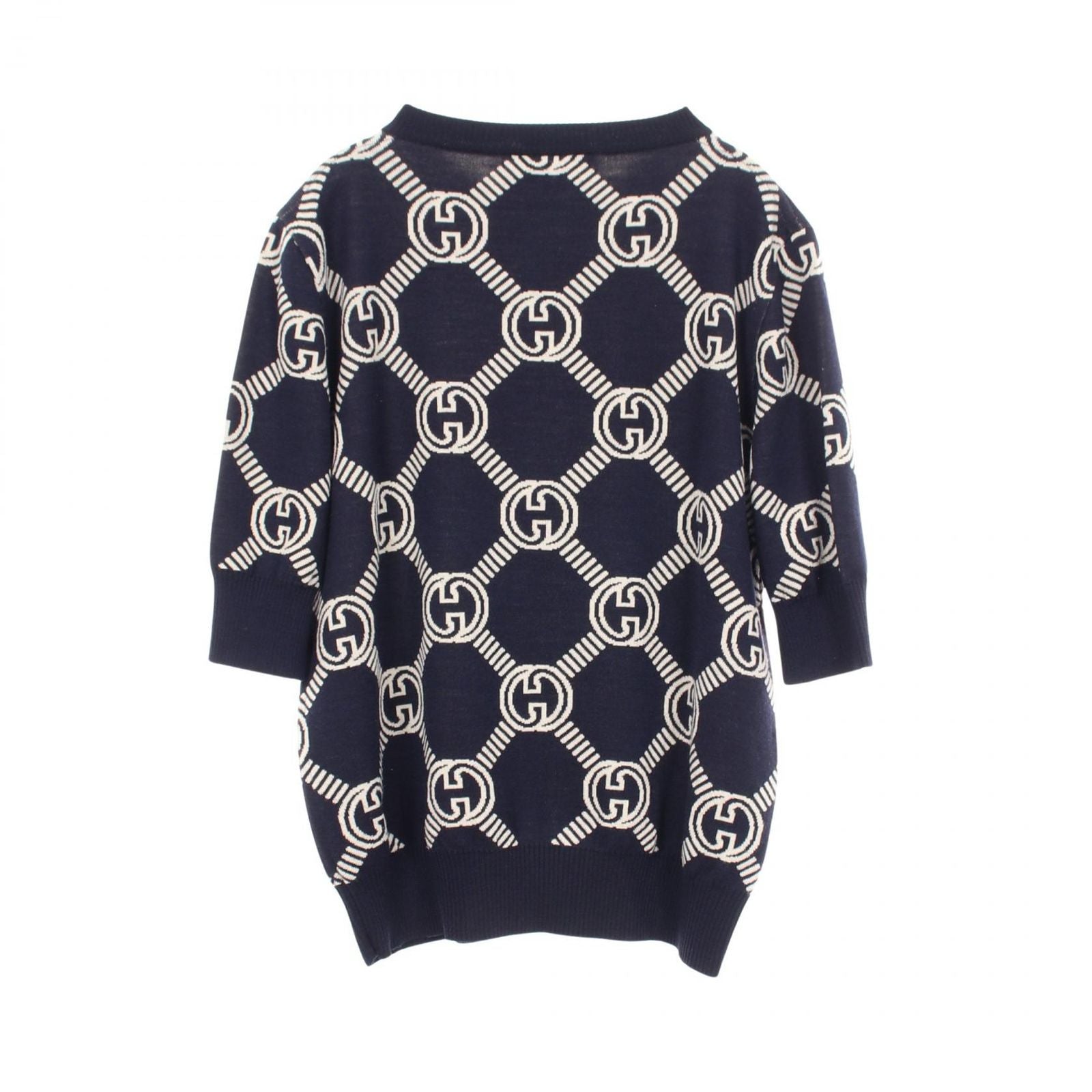 Gucci Knit GG Jacquard Short Sleeve Sweater — view 2