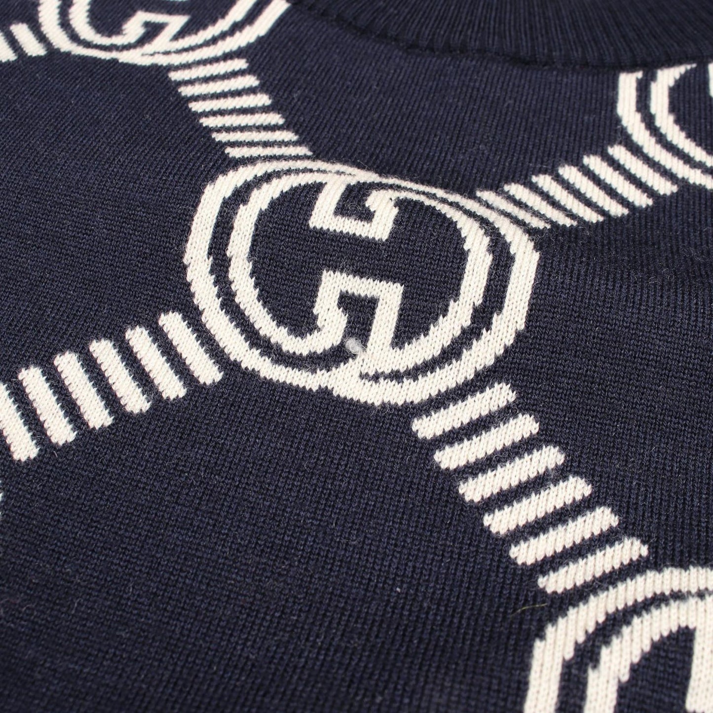 Gucci Knit GG Jacquard Short Sleeve Sweater — view 5