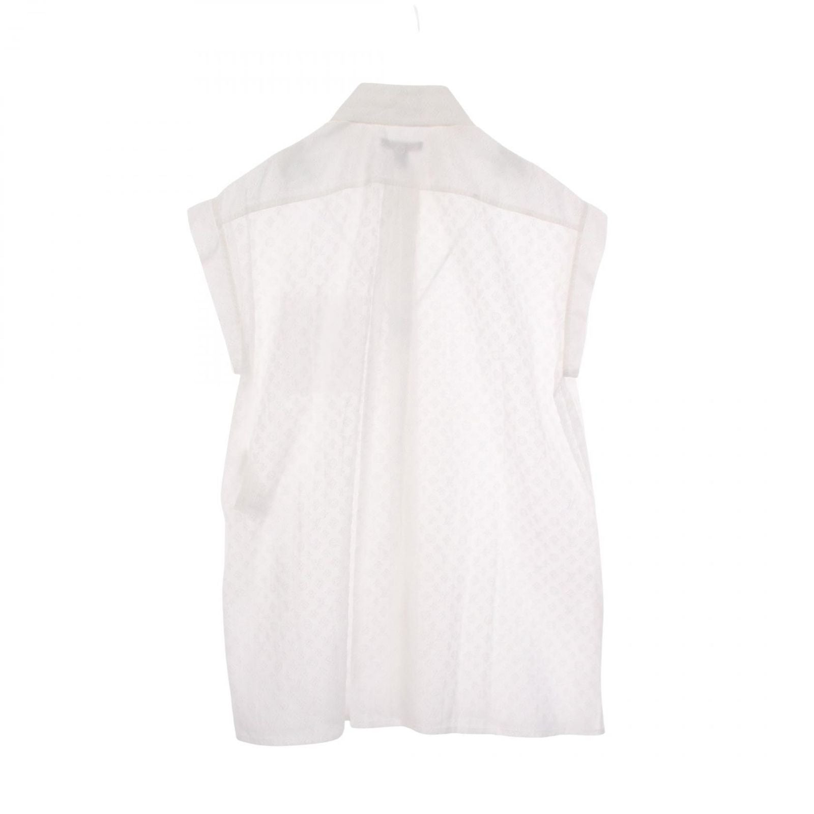 Louis Vuitton Monogram Blouse Um7 Cotton Silk Shirt — view 2