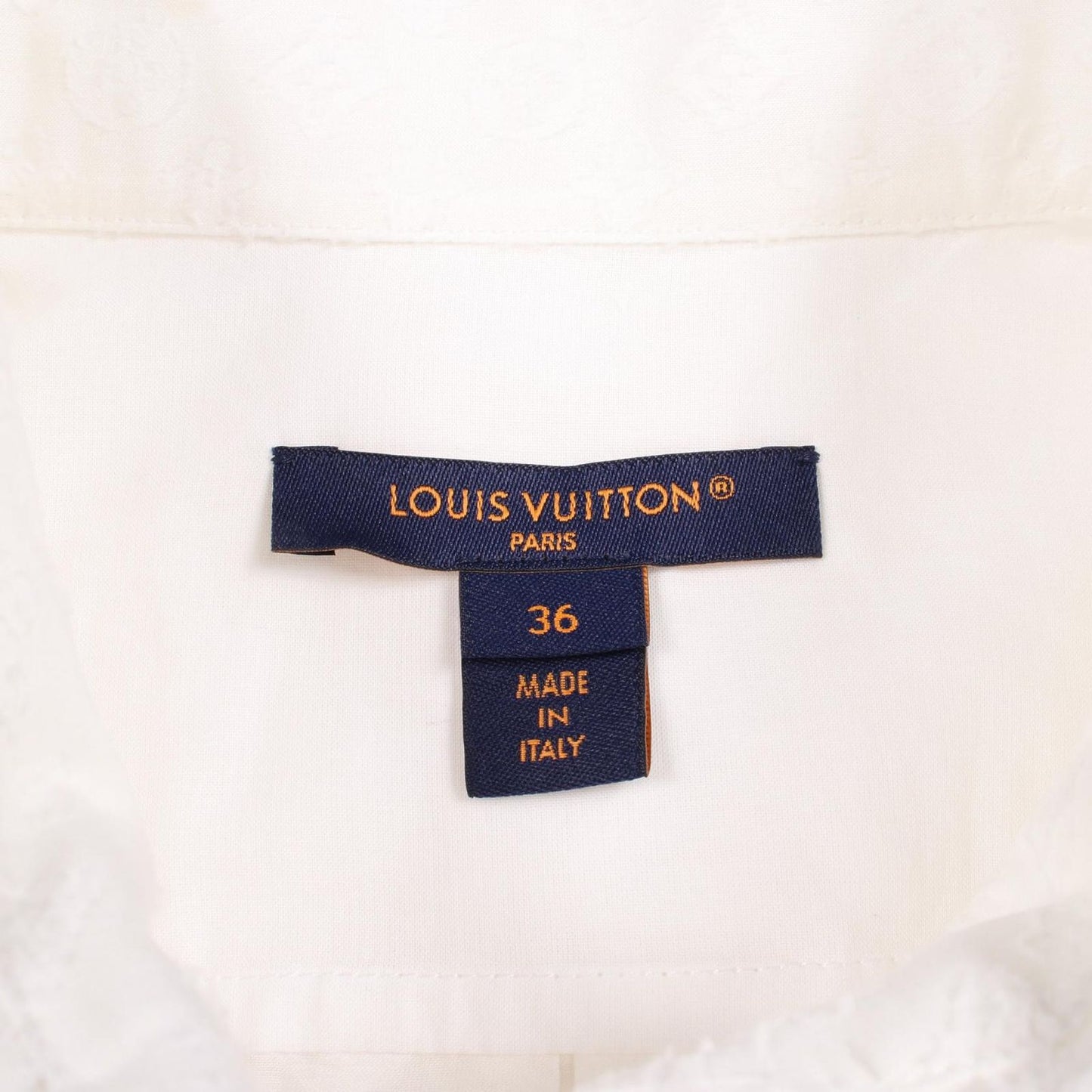 Louis Vuitton Monogram Blouse Um7 Cotton Silk Shirt — view 3