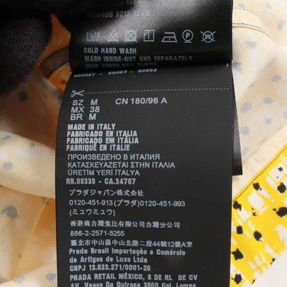 Prada Double Match Banana puncolor Short Sleeve Cotton Shirt — view 4
