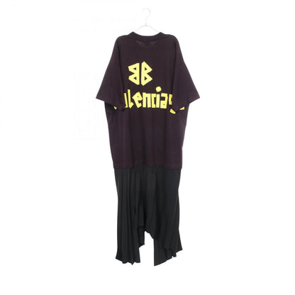 Balenciaga Dress Tape Type T-Shirt Docking Puri Cotton — view 2