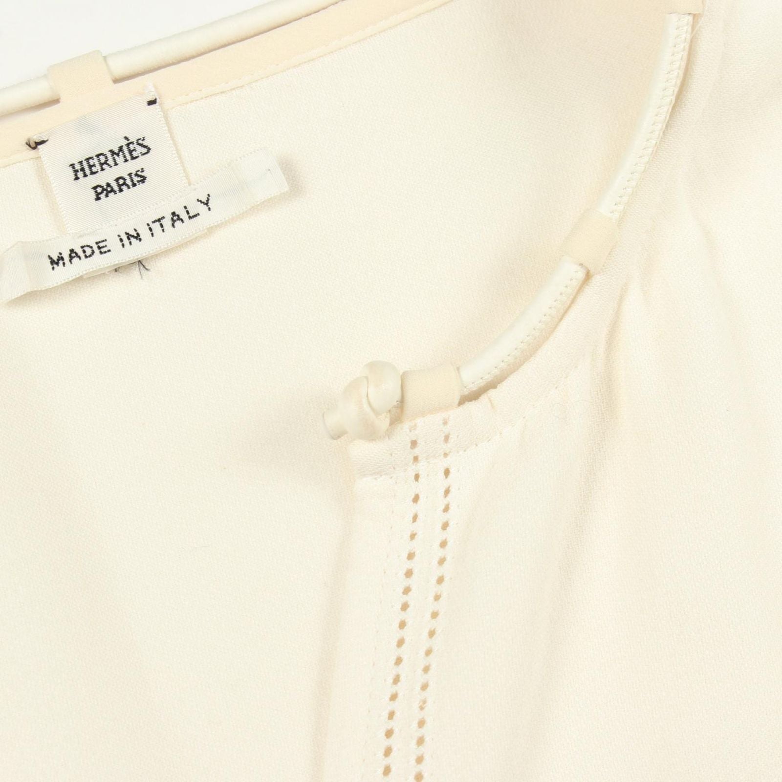 Hermes Dress 3/4 Sleeve Frills Silk Cotton — view 5