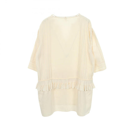 Hermes Dress 3/4 Sleeve Frills Silk Cotton — view 2