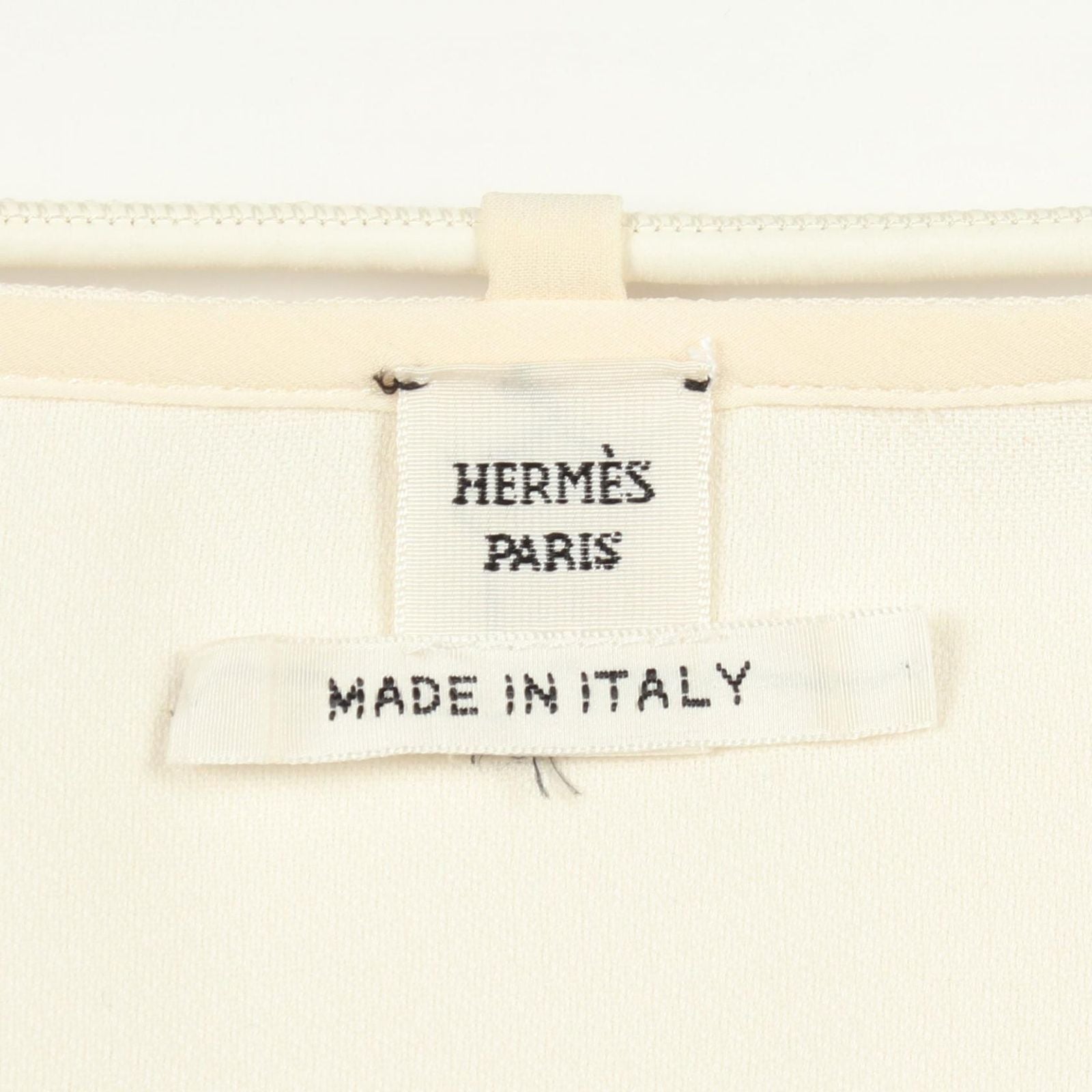 Hermes Dress 3/4 Sleeve Frills Silk Cotton — view 3