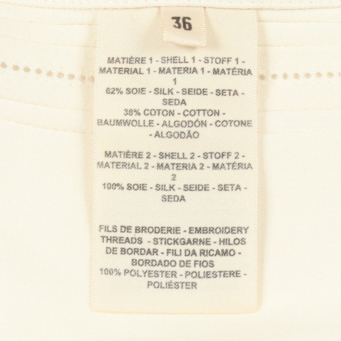 Hermes Dress 3/4 Sleeve Frills Silk Cotton — view 4