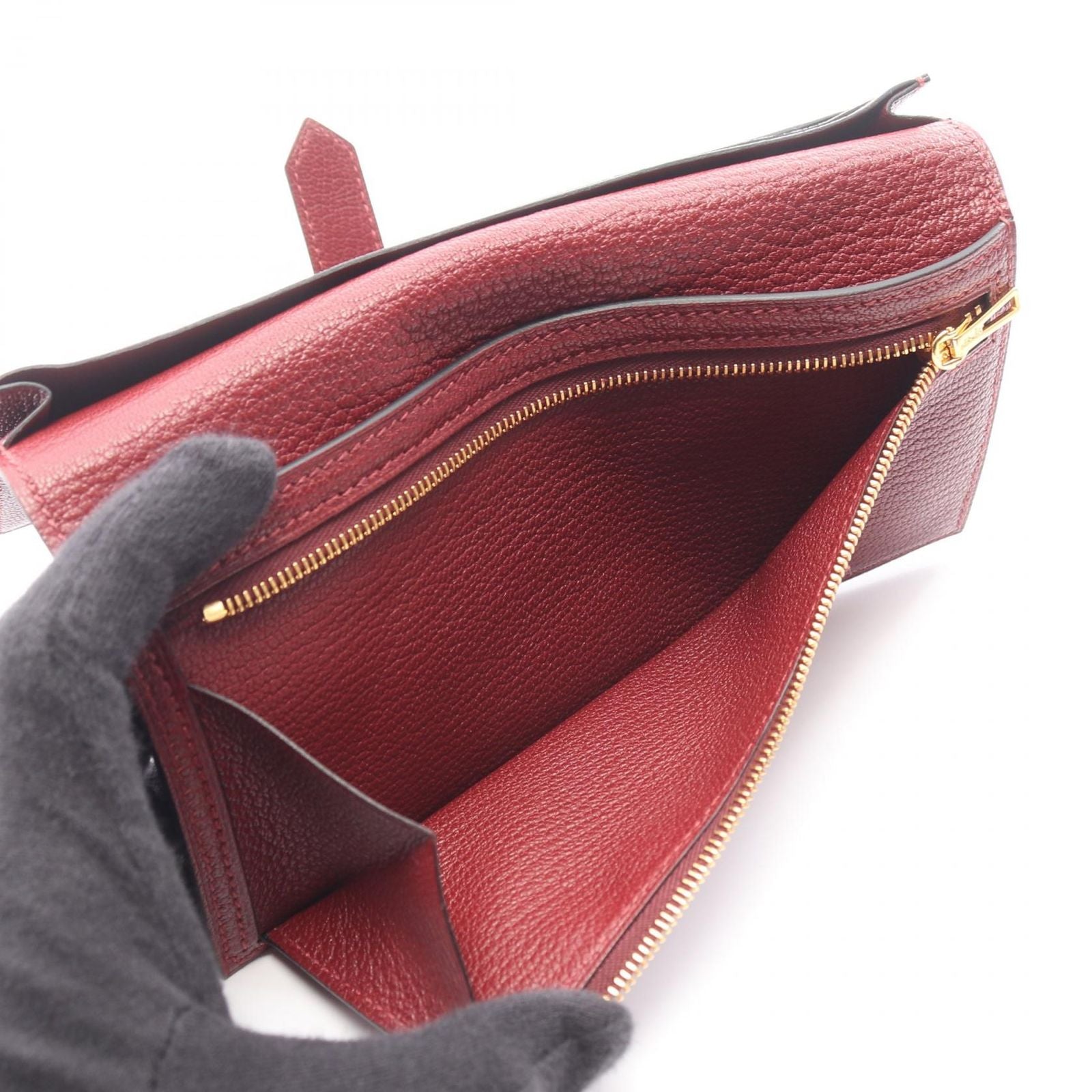 Hermes Bi Foldlong Wallet Bearn Souffle ju shu — view 4