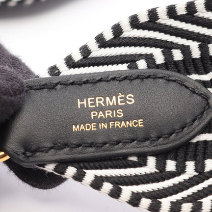 Hermes Shoulder Strap Bandouliere Sangre Kaval Black White — view 4