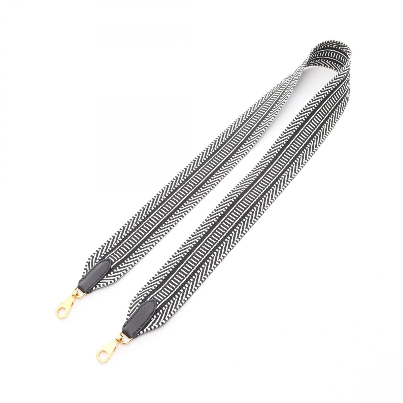 Hermes Shoulder Strap Bandouliere Sangre Kaval Black White — view 2