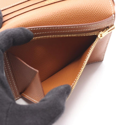 Hermes Bi Foldwallet Bearn Compact Gold Wallet — view 4