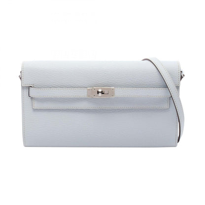 Hermes Shoulder Bag Kelly Tougo Blue Brum Leather Long