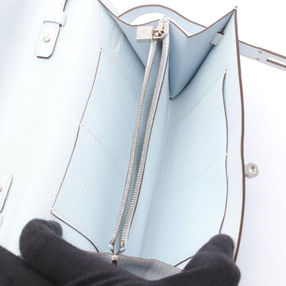 Hermes Shoulder Bag Kelly Tougo Blue Brum Leather Long — view 3