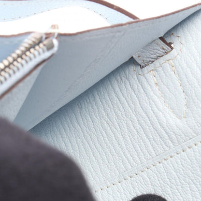 Hermes Shoulder Bag Kelly Tougo Blue Brum Leather Long — view 5