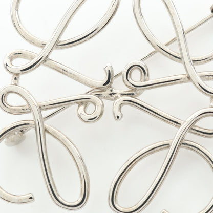 Loewe Bro Anagram Silver Stainless Steel Brooch — view 4