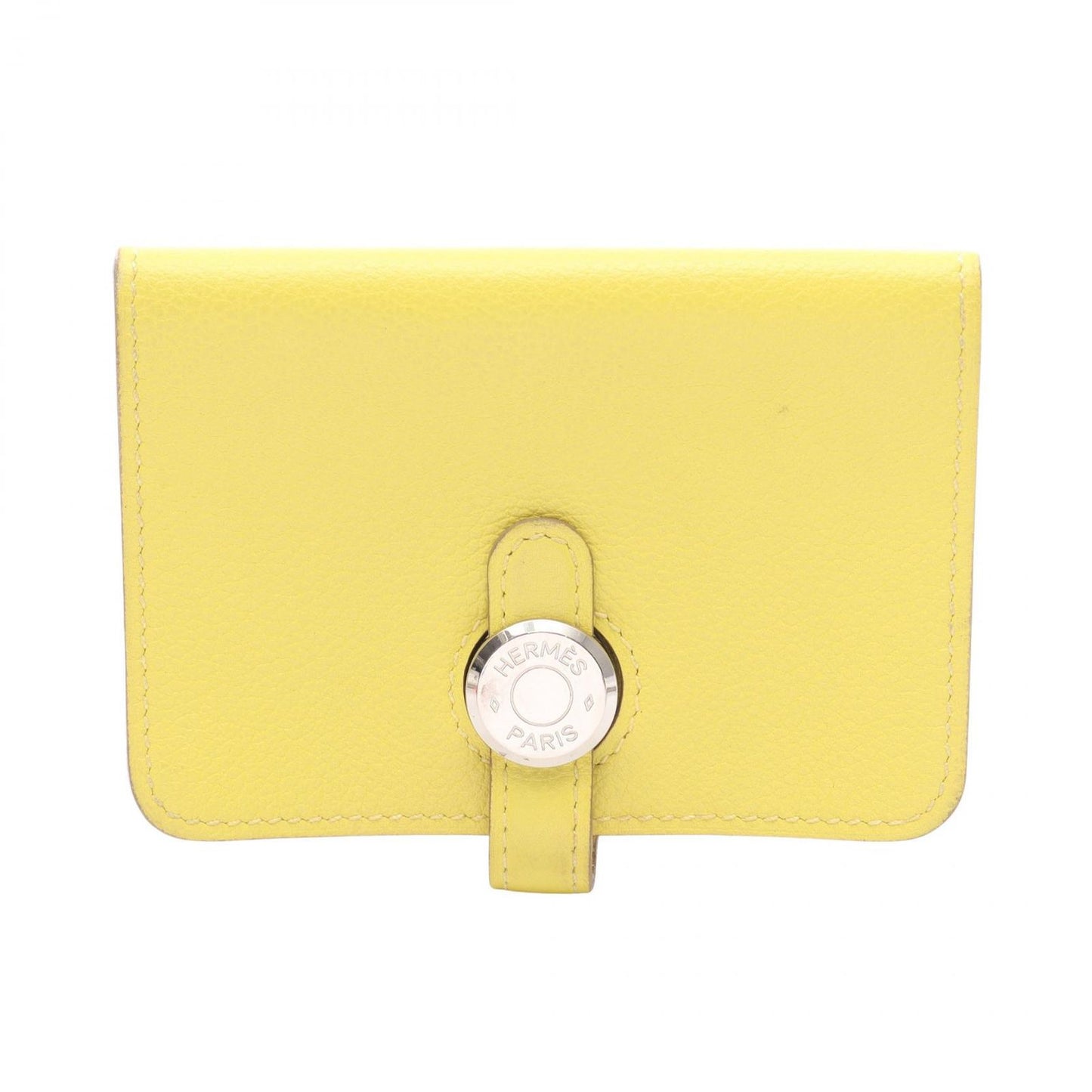 Hermes Card Case Dogon Lime Leather