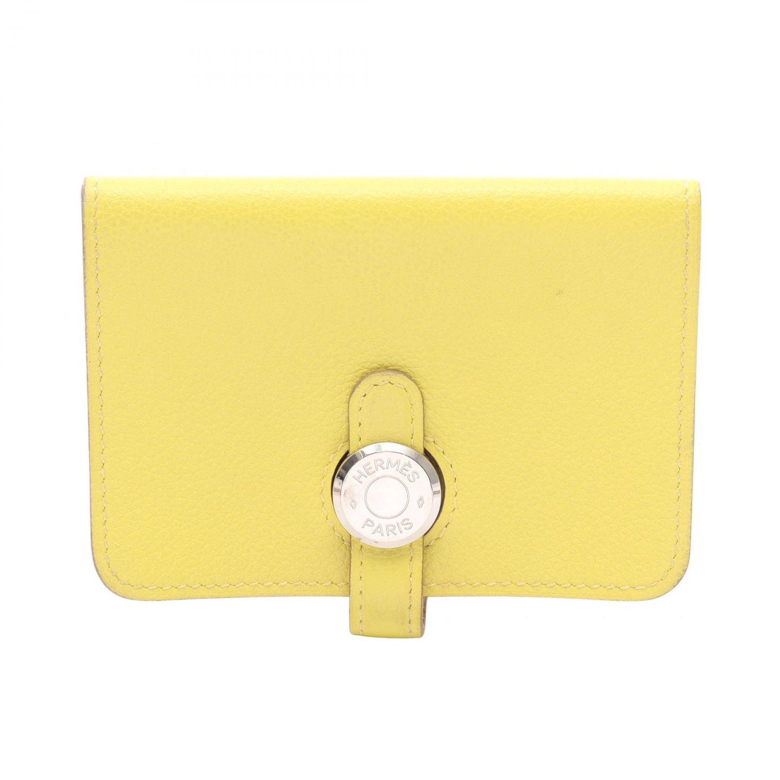 Hermes Card Case Dogon Lime Leather