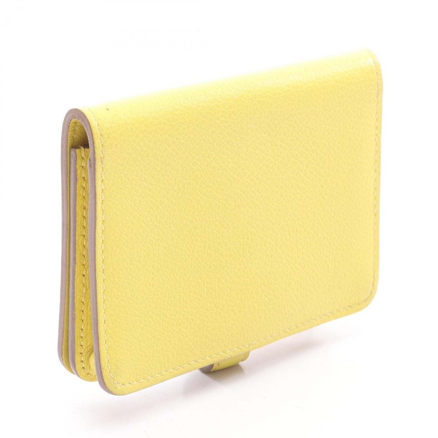Hermes Card Case Dogon Lime Leather — view 2