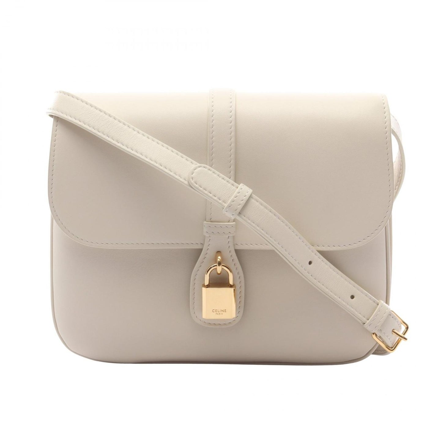 Celine Shoulder Bag Medium Tabou Off White Leather