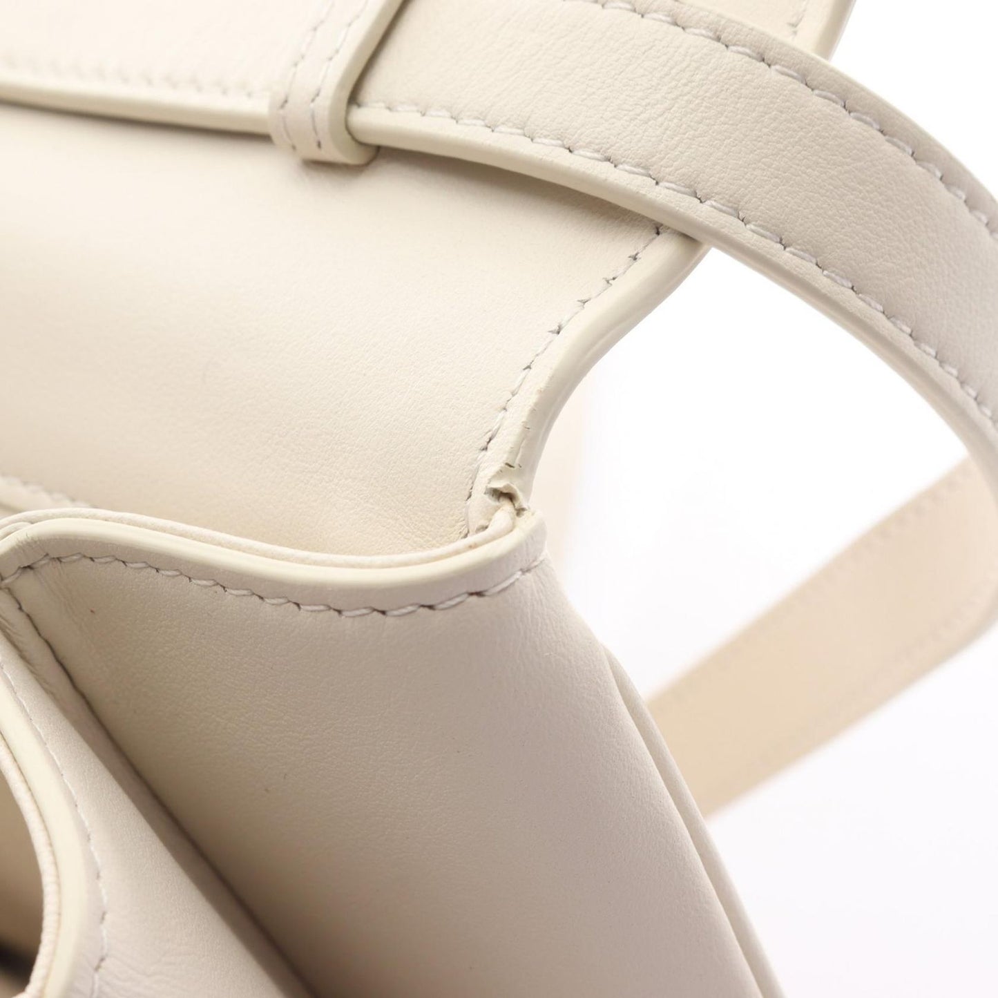 Celine Shoulder Bag Medium Tabou Off White Leather — view 6