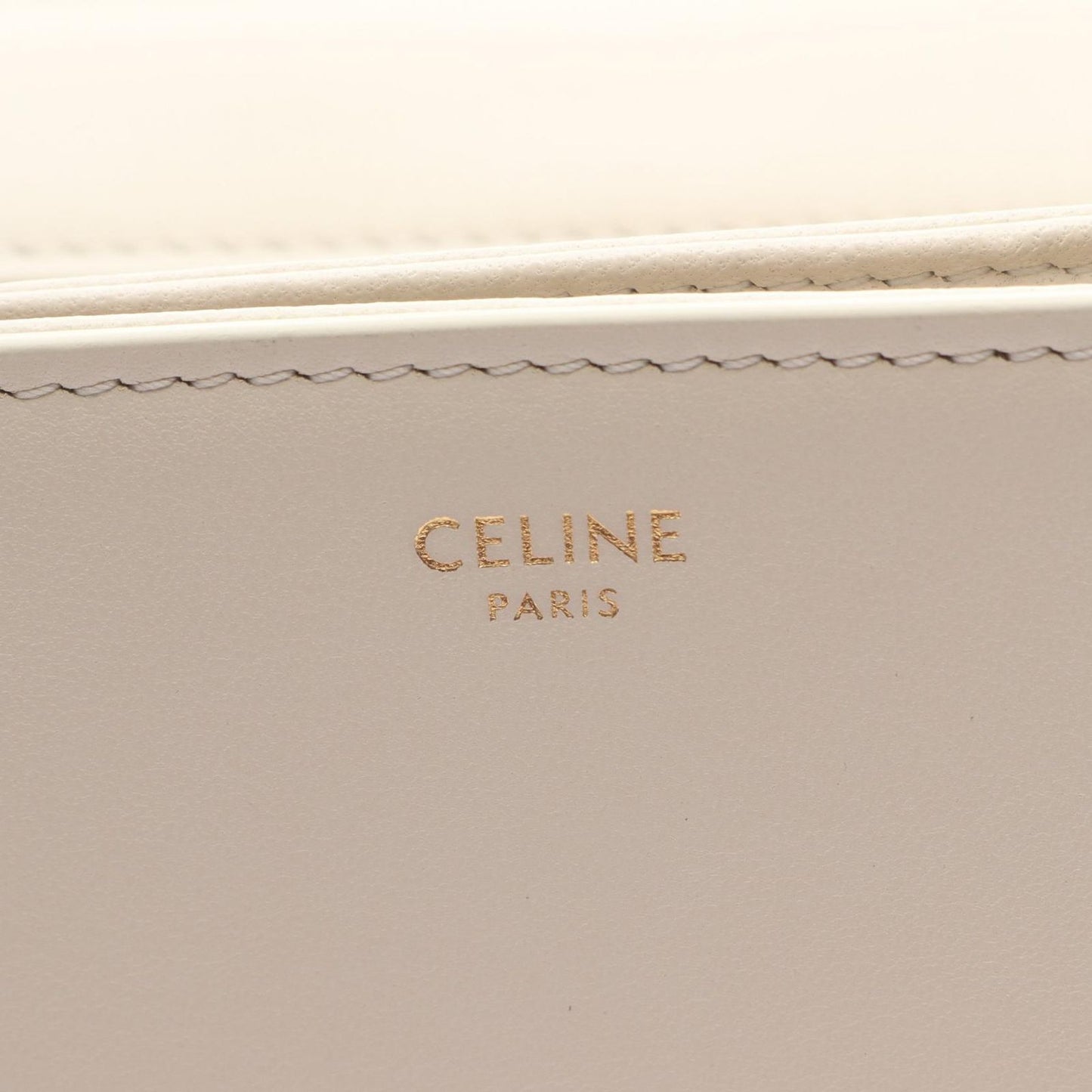 Celine Shoulder Bag Medium Tabou Off White Leather — view 4