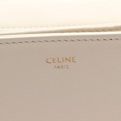 Celine Shoulder Bag Medium Tabou Off White Leather — view 4
