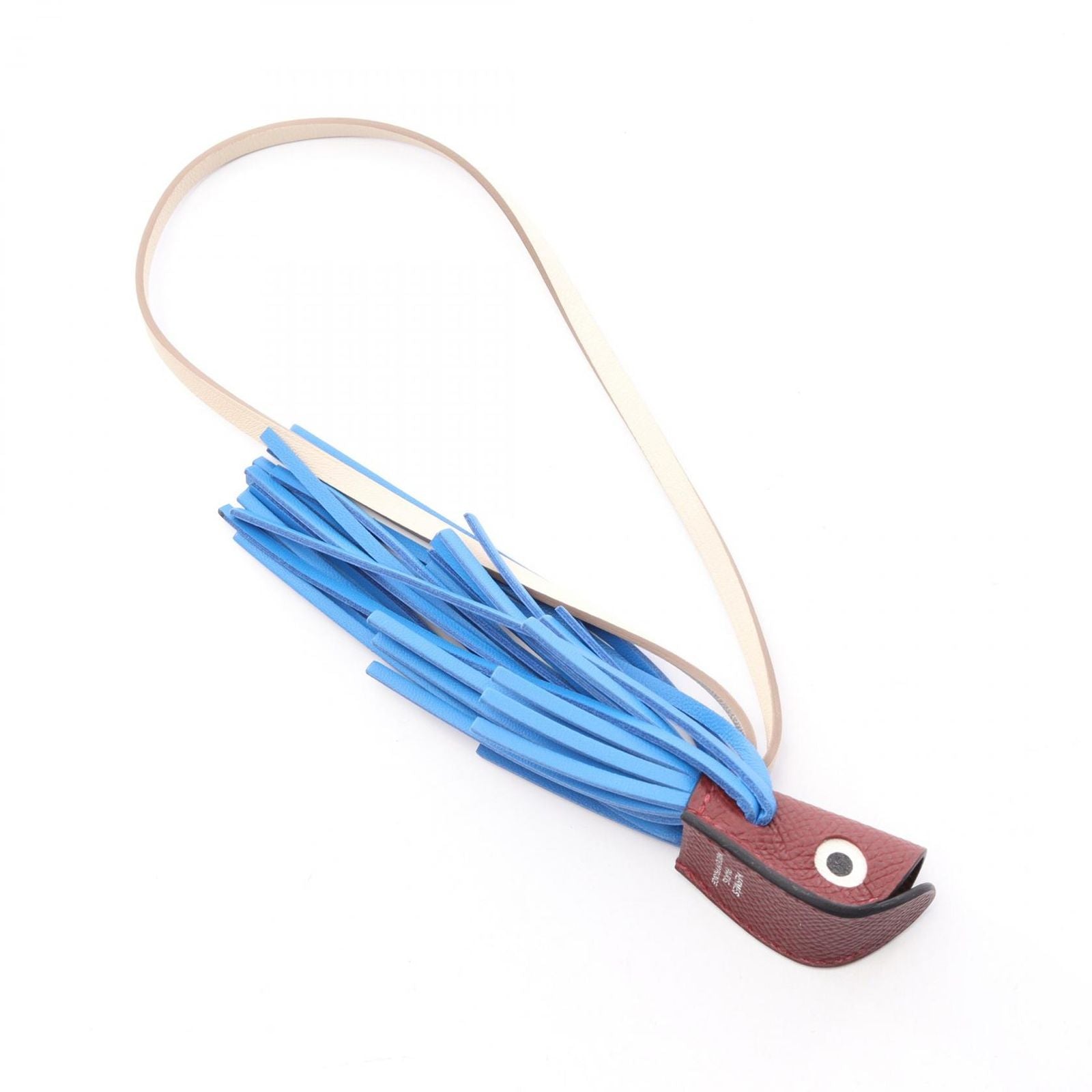 Hermes Charm Poisson ju shu Blue Hydra Cles ju shu Keychain — view 2