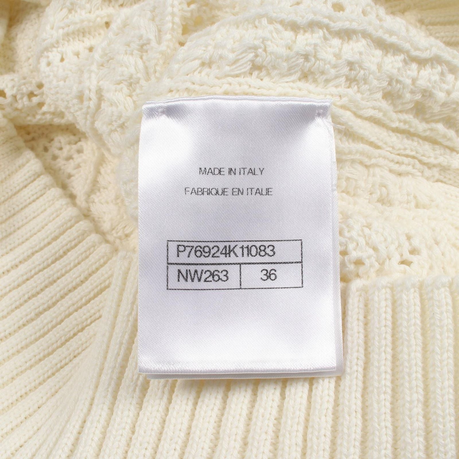 Chanel Knit CC Logo Short Sleeve Cotton Sweater — view 5