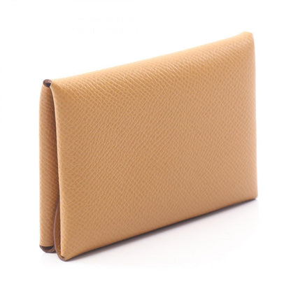 Hermes Coin Case Calviduo Sesame Leather Calvi — view 2