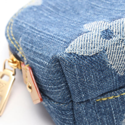 Louis Vuitton Pouch Pochette tee PM Blue Denim Leather — view 5
