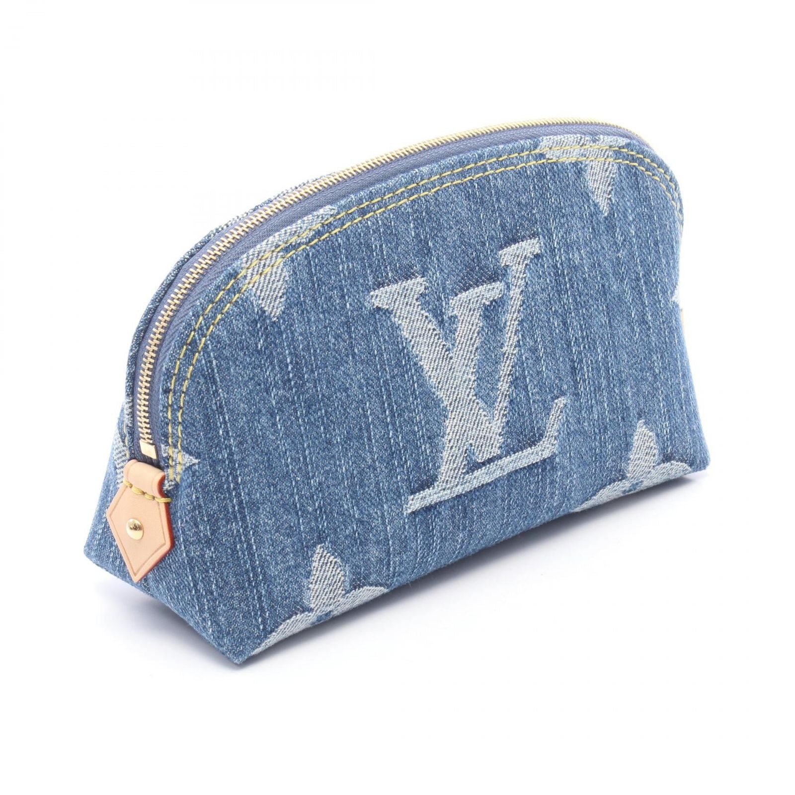 Louis Vuitton Pouch Pochette tee PM Blue Denim Leather — view 2