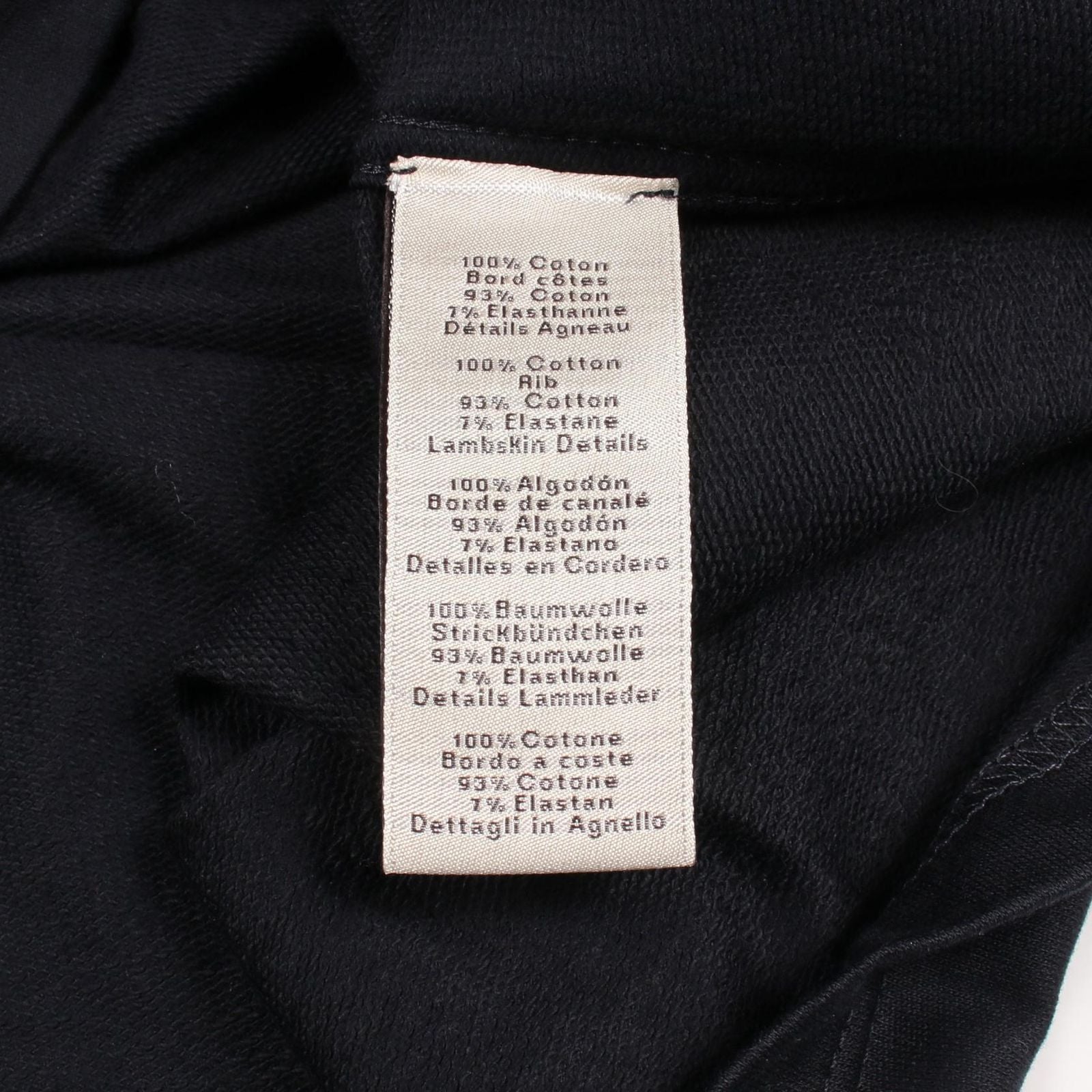 Hermes Short Sleeve T-Shirt Leather Patch Kuru Neck Cotton — view 4
