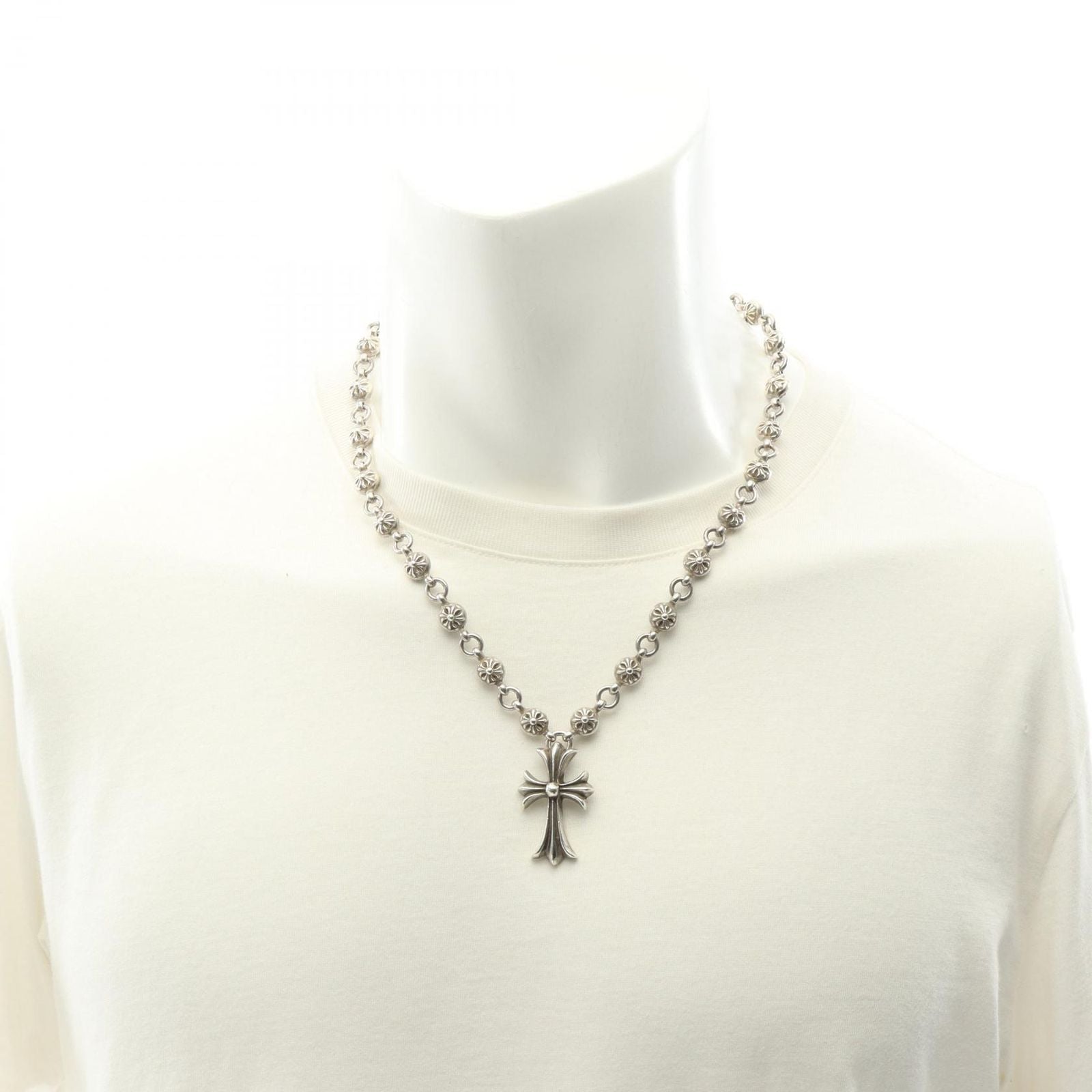 Chrome Hearts Ha Necklace Cross 925 Sterling Silver — view 5